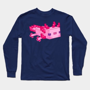 Minecraft Pink Axolotl Long Sleeve T-Shirt